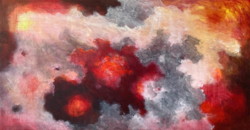 Star Birth, 75 x 150 cm, Acryl auf Leinwand, 2022