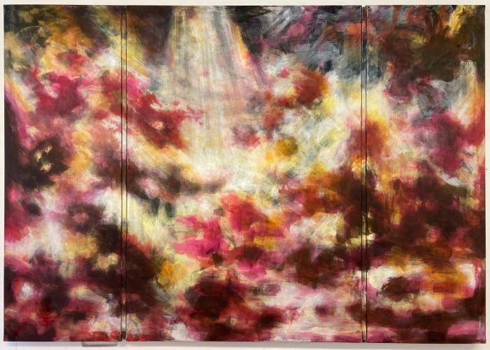 Beginning (Triptychon), 200 x 280 cm, Acryl auf Leinwand, 2022