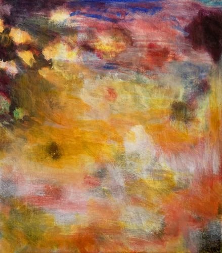 Schwebend, 46 x 40 cm, Acryl auf Leinwand, 2022